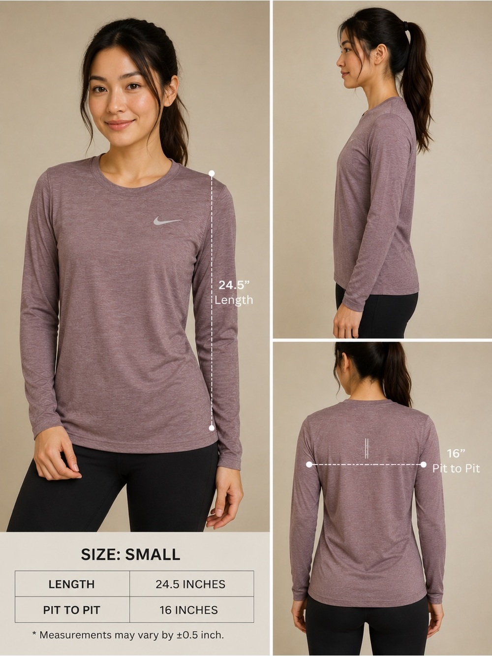 Nike Women’s Long-Sleeve Training Top — Dusty Mauve